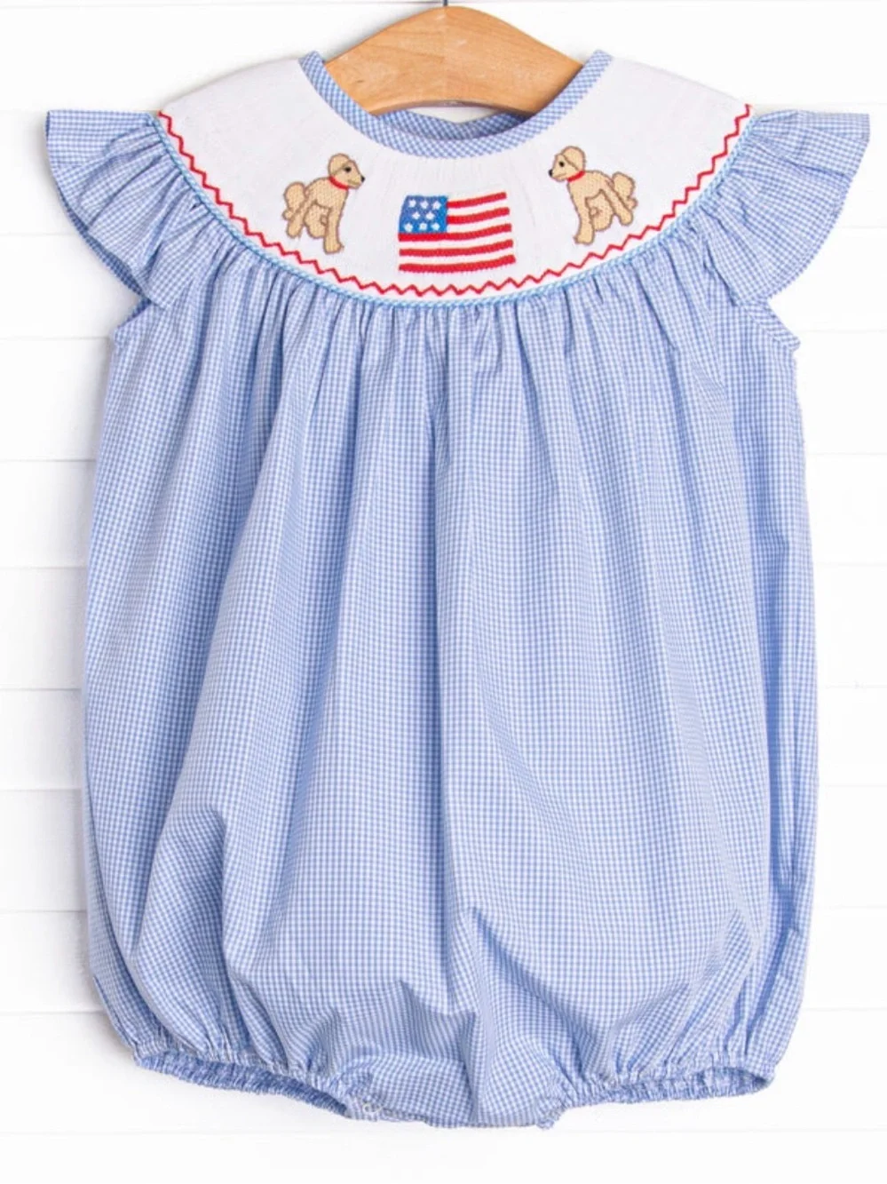 Stitchy Fish Pups and Flag Baby Bubble